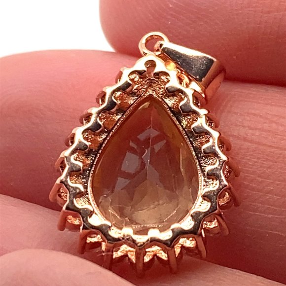 Imperial Topaz 4.00ct Rose Gold Finish Solid 925 Sterling Silver Pendant - Picture 3 of 8